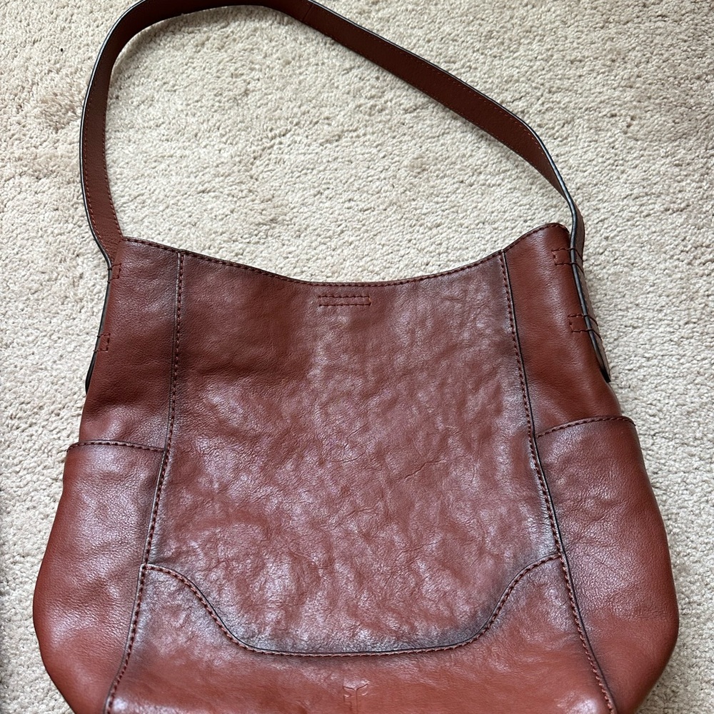 Elegant Brown Leather Shoulder Bag